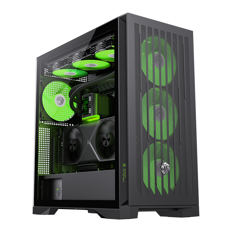 開封済未使用GAMEMAX Leader 2 BK PCケース GAMEMAX Mid Tower Gaming Case LEADER 2 BK Leader 2 BK Black case